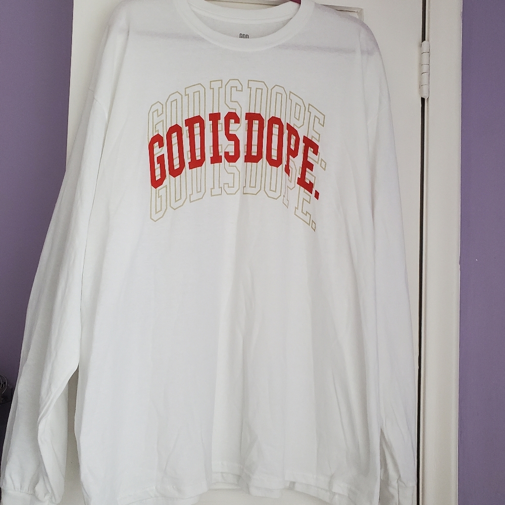ON SALE, price drop;God is dope shirt
